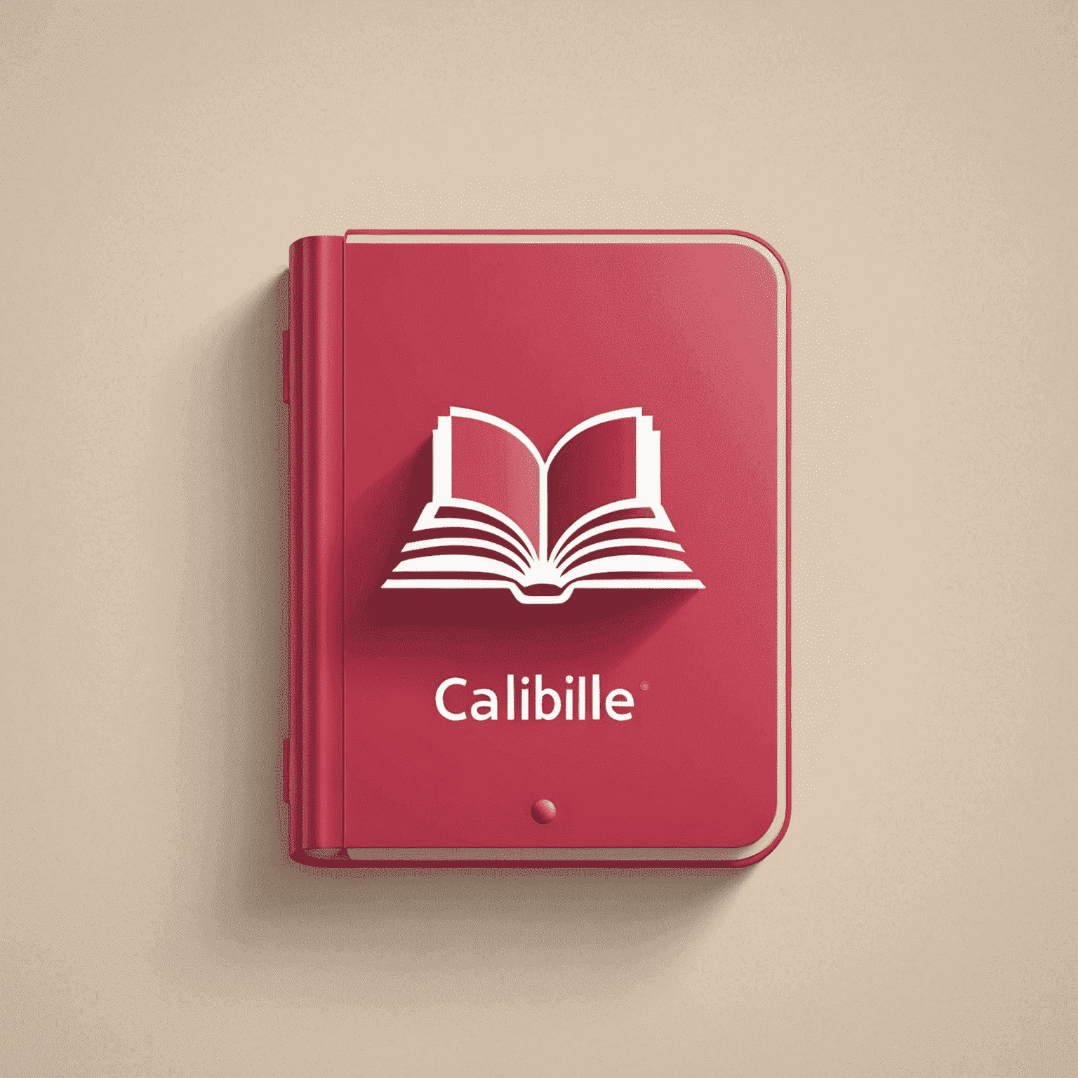 Caliblile logo featuring a stylized book or e-reader device with a red and pink color scheme