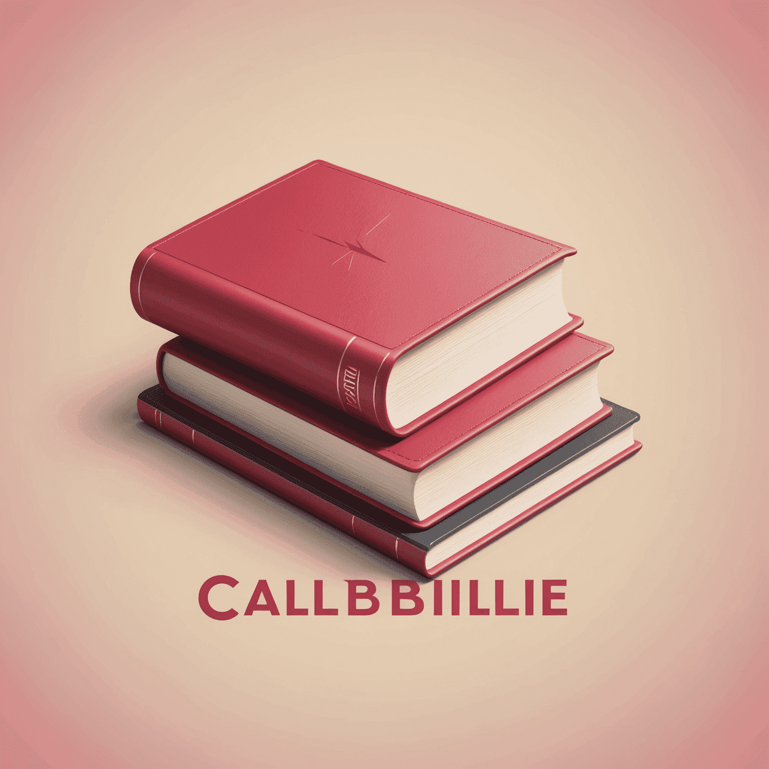 Caliblile logo featuring a stylized book or e-reader device with a red and pink color scheme